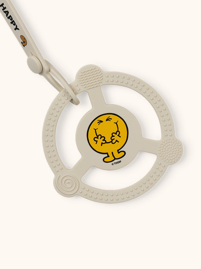 Mr. Happy Silicone Teether Ring close up