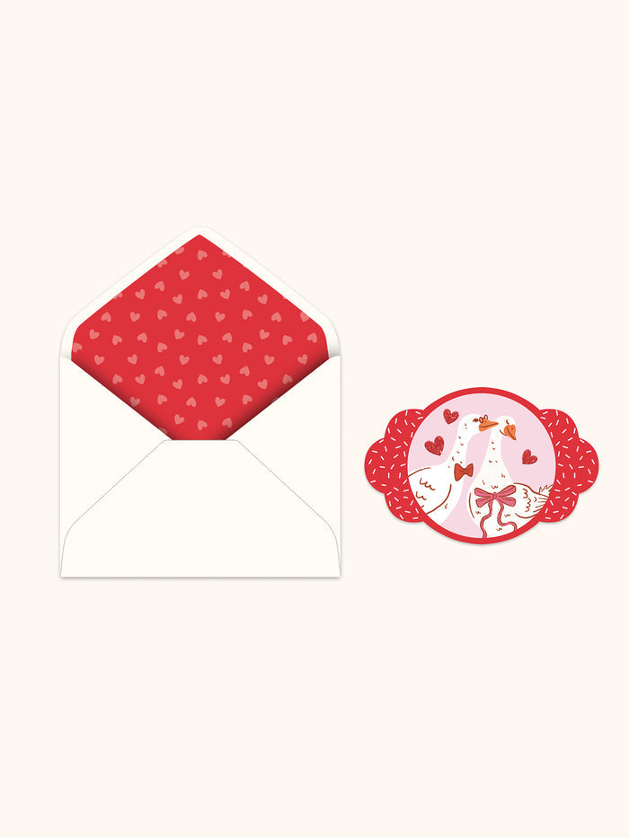 Silly Geese Deluxe Greeting Card