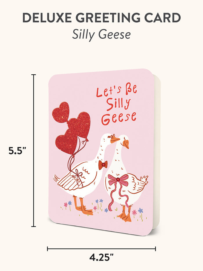 Silly Geese Deluxe Greeting Card