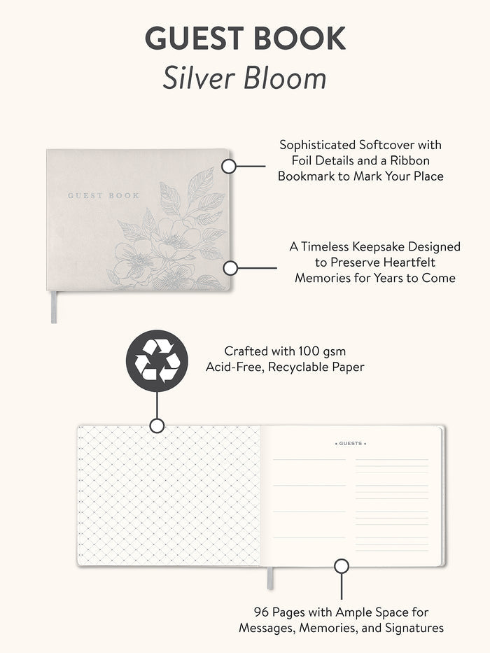 Silver Bloom Guest Book