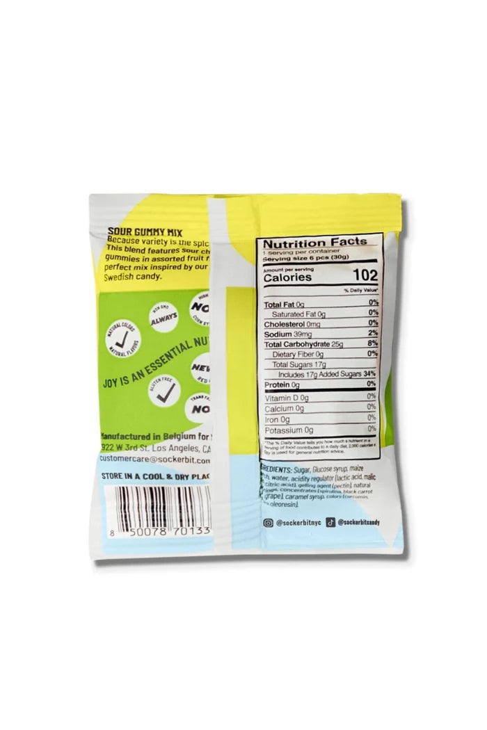 Single Serving Sour Gummy Swedish Candy Bag (1 oz)