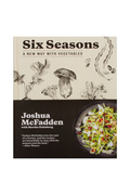The cover of the book 'Six Seasons: A New Way with Vegetables' by Joshua McFadden, featuring illustrations of vegetables and a dish on a plate.