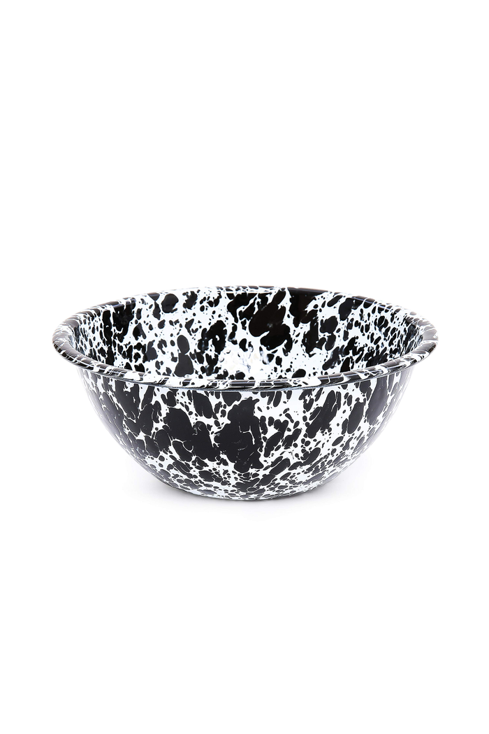 Small Serving Bowl (Black Splatter)