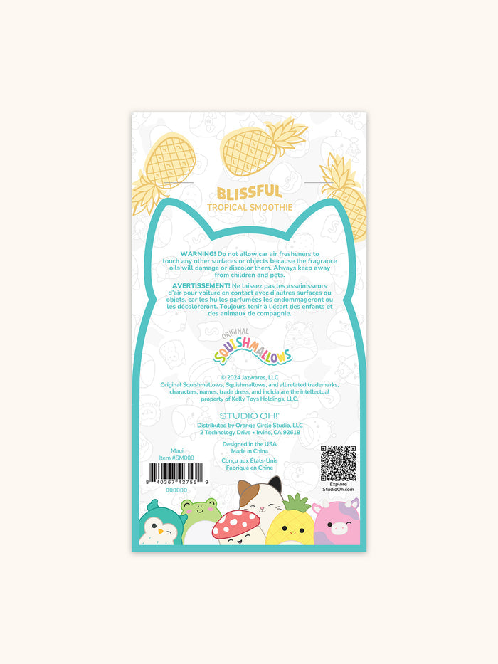 Squishmallows Maui Car Air Fresheners - Blissful Tropical Smoothie