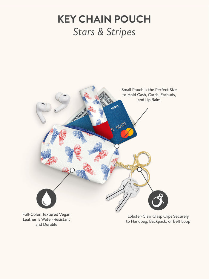 Stars & Stripes Key Chain Pouch