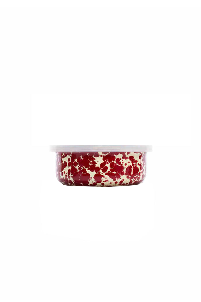 Storage Bowl (Burgundy/Cream Splatter)