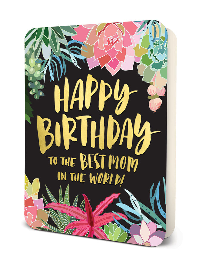 Succulents Best Mom Deluxe Greeting Card