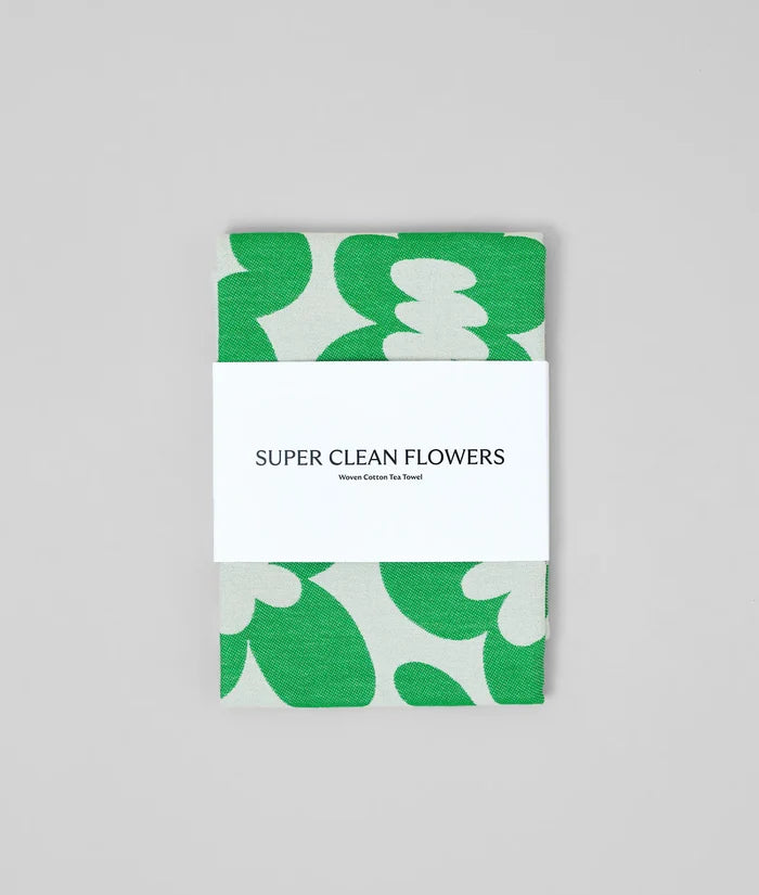 Super Clean Flowers Tea Towel