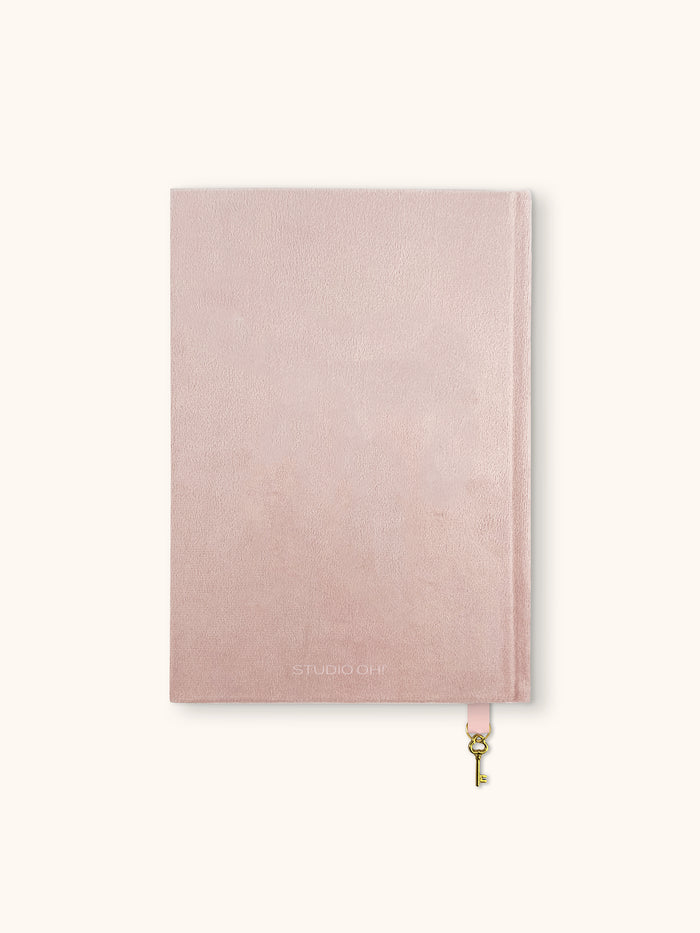 Sweetheart Pink Bow Olivia Velvet A5 Journal