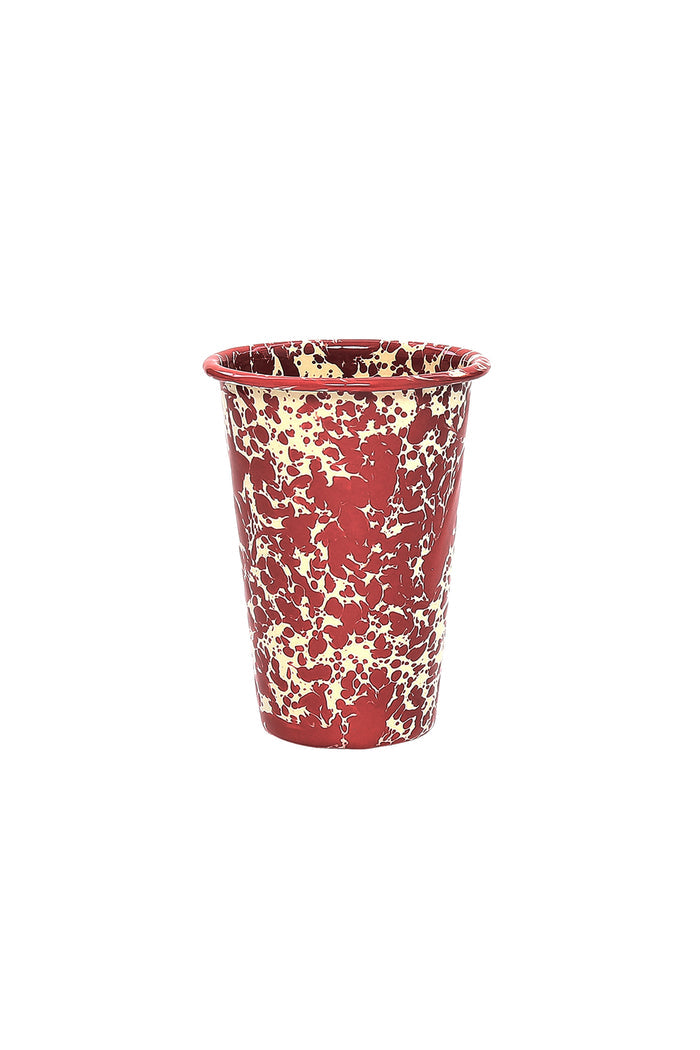 Tall Tumbler (Burgundy/Cream Splatter)