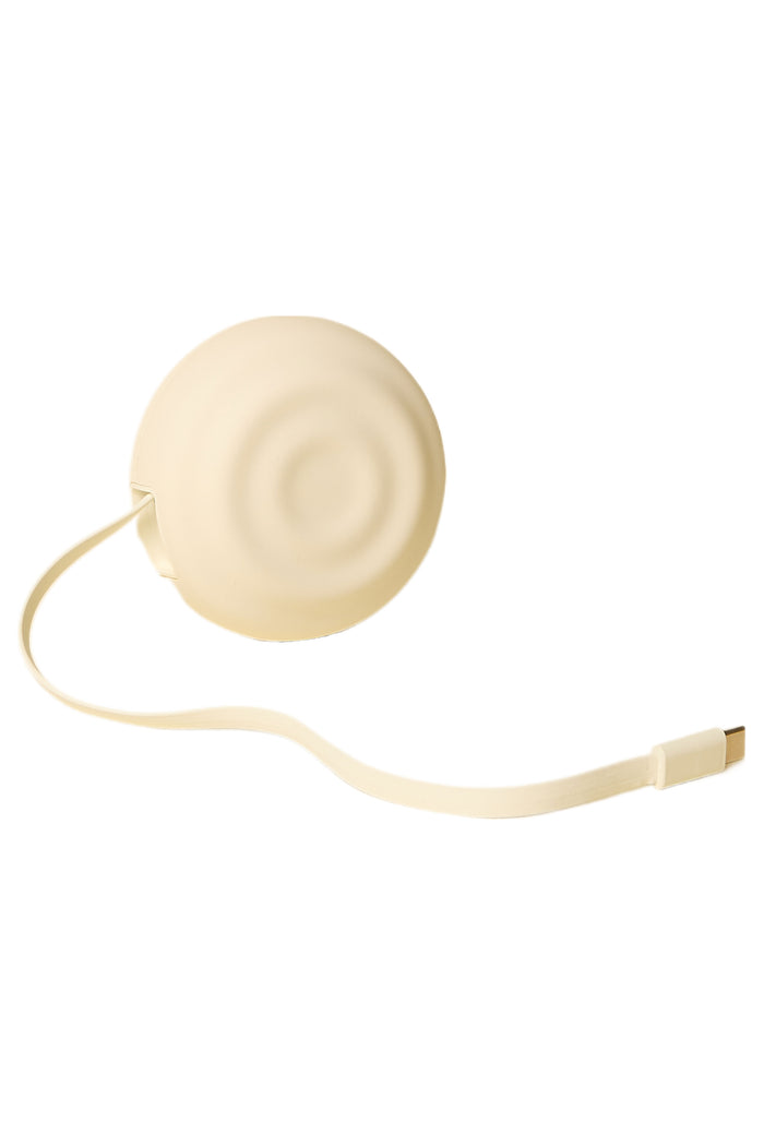 White charger with round case on white background