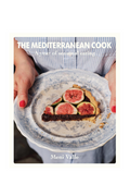 Book cover with fig pie on floral plate