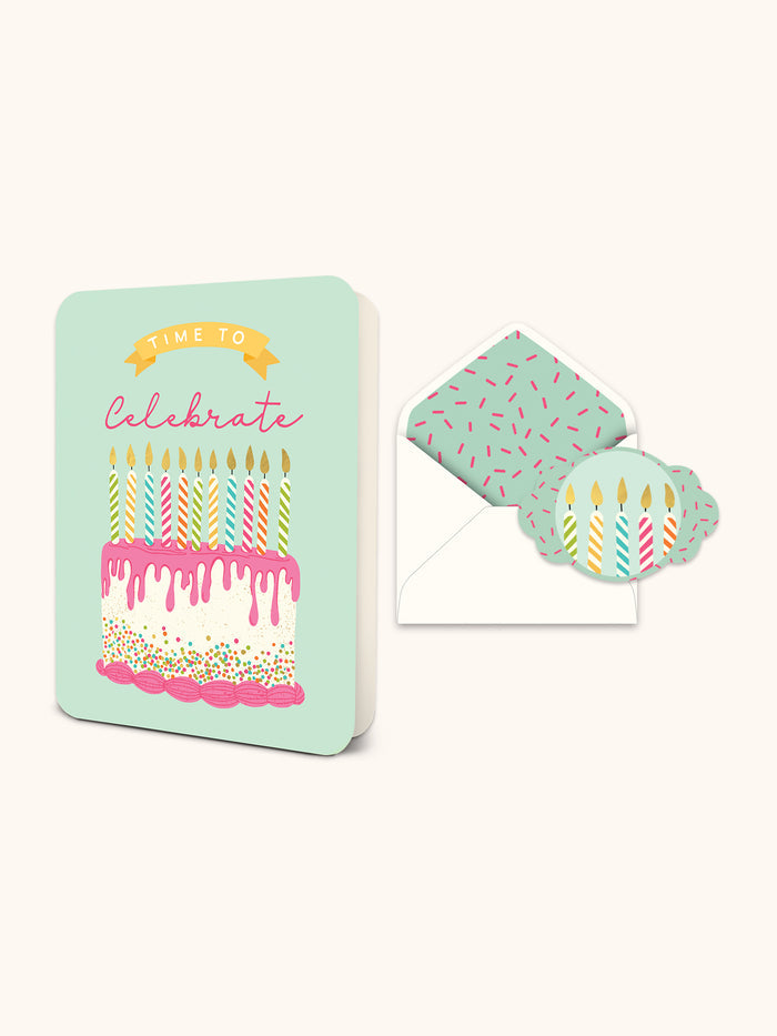 Time to Celebrate Deluxe Greeting Card