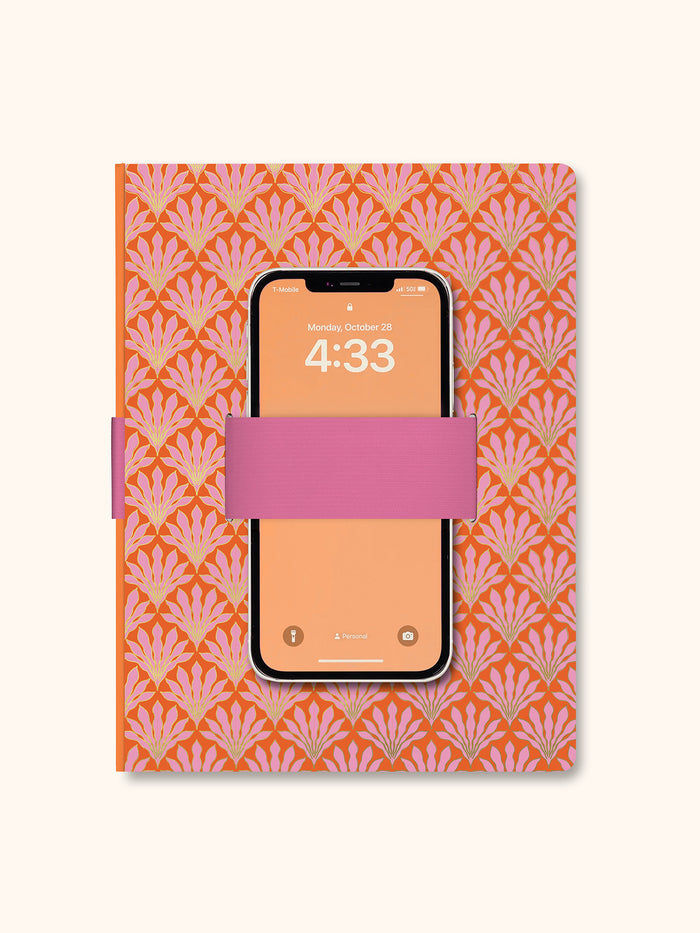 Tropical Blooms Casey Notebook with Phone Loop