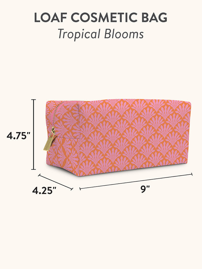 Tropical Blooms Cosmetic Loaf Pouch