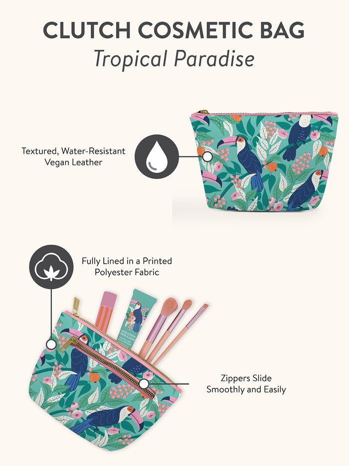 Tropical Paradise Clutch Cosmetic Pouch