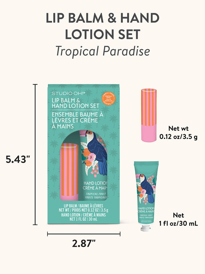 Tropical Paradise Lip Balm & Hand Lotion Set
