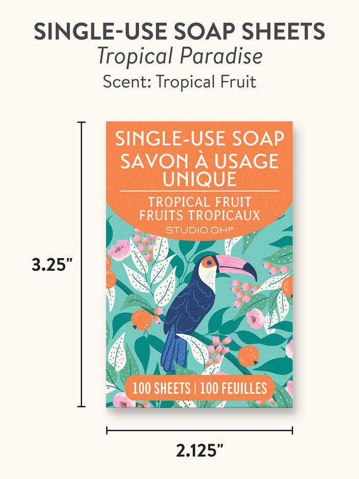 Tropical Paradise Single-Use Soap Sheets