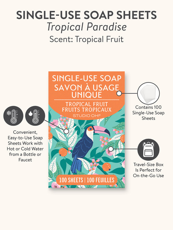 Tropical Paradise Single-Use Soap Sheets