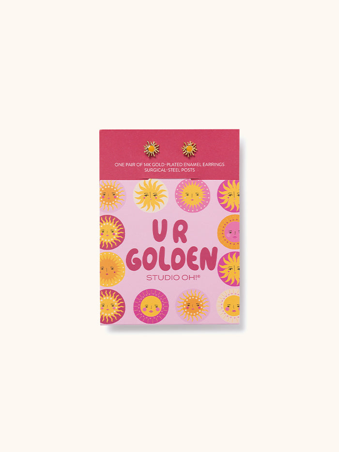 U R Golden Good Day Earrings