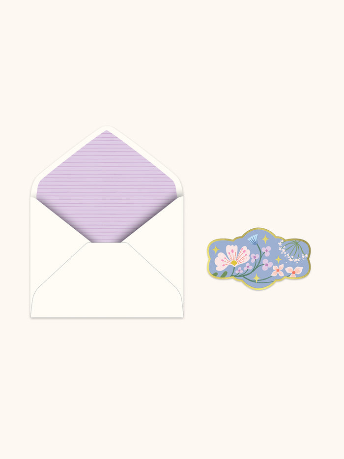 Vase of Blooms Deluxe Greeting Card