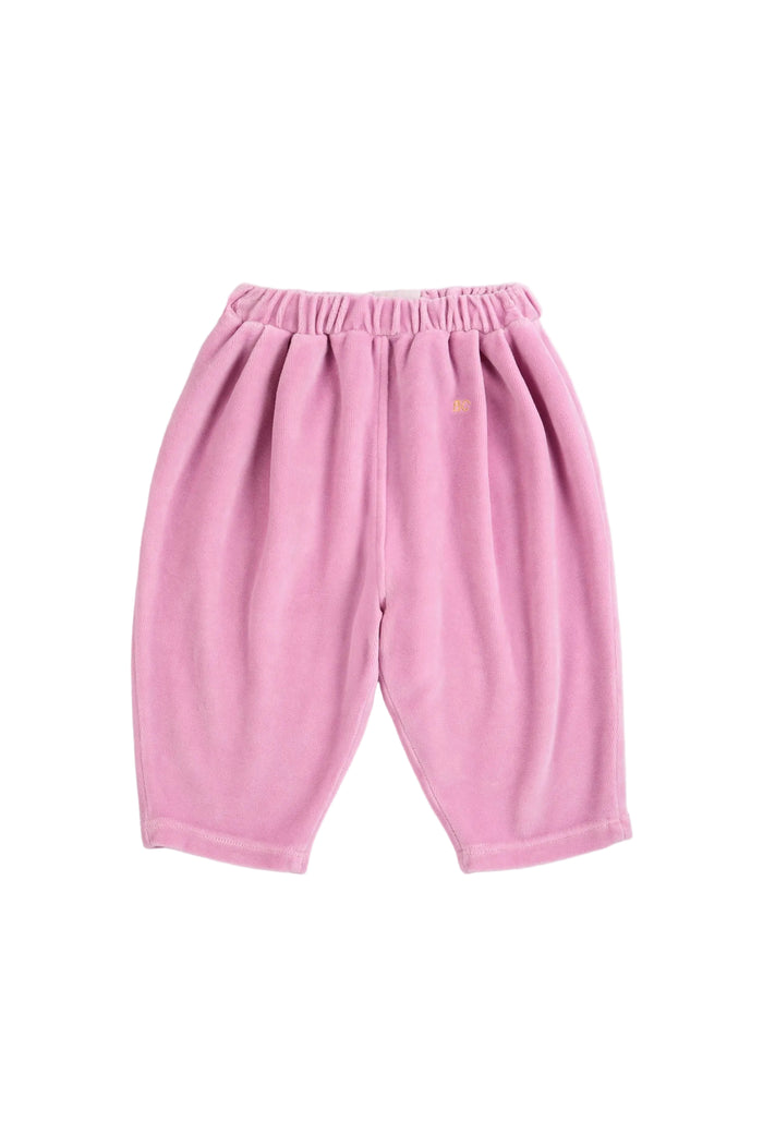 Pink baby pants on a white background