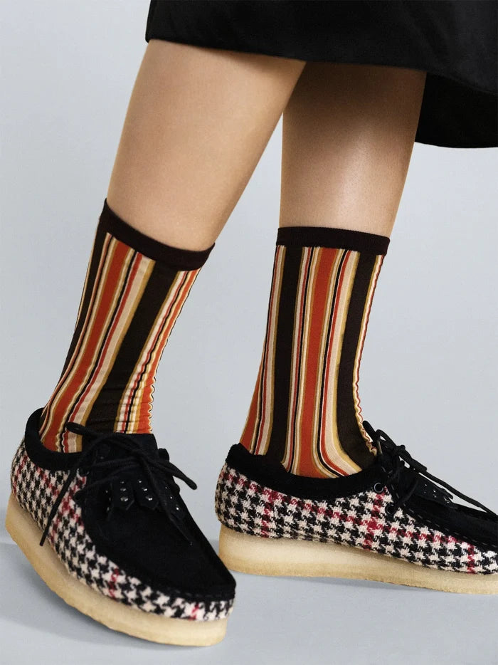 Vertical Pin Stripe Crew (Espresso)