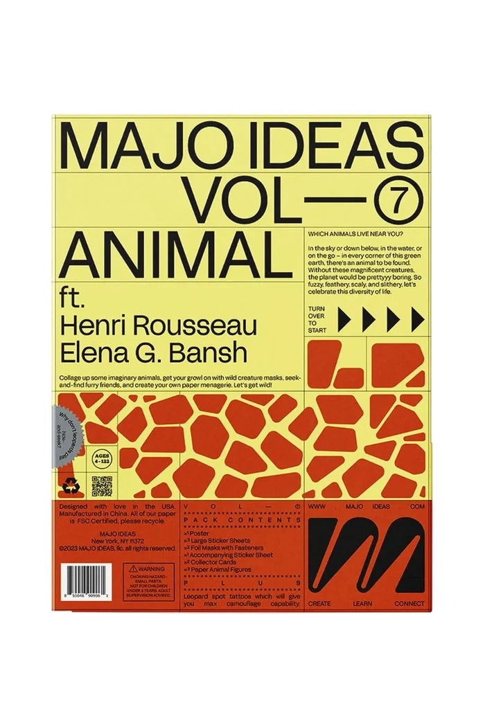 A cover for 'Majo Ideas Vol. 7 Animal' featuring Henri Rousseau and Elena G.