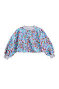 Floral patterned sweatshirt on a white background