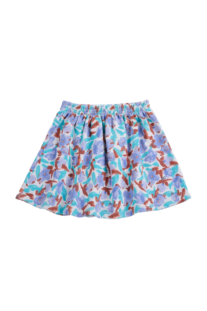 Floral patterned skirt on a white background