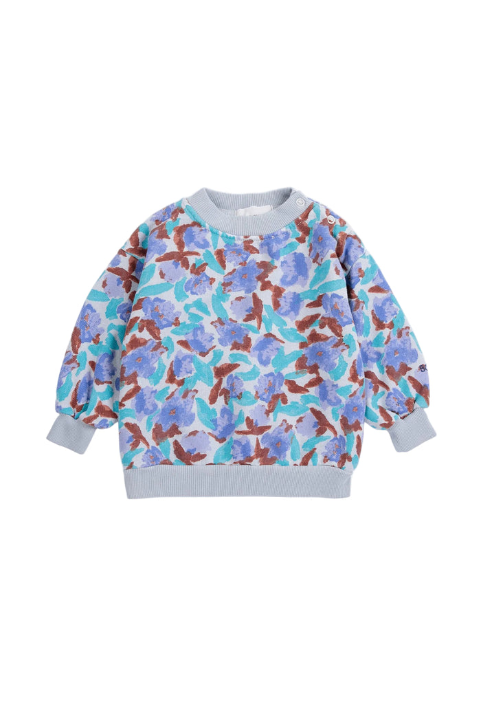 Floral patterned sweatshirt on a white background