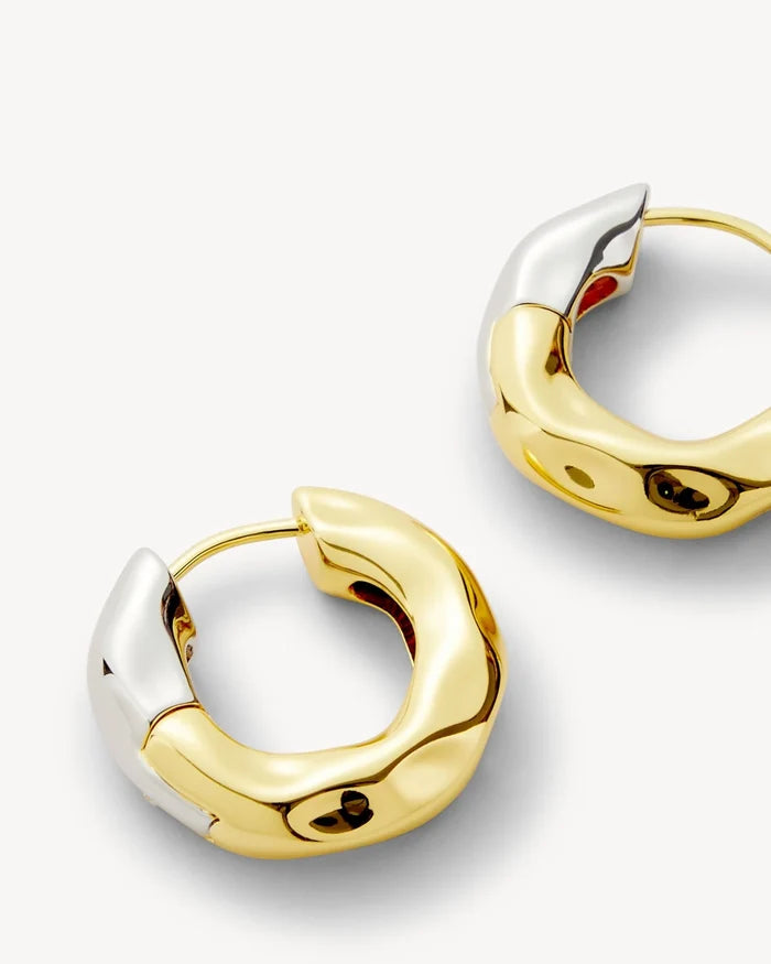 Wavy Chunky Hoops (3/4 Gold)