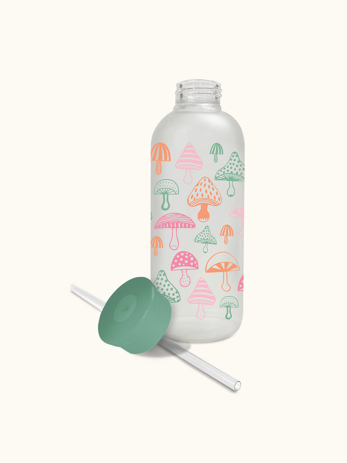 Wild Realm Glass Water Bottle with Straw