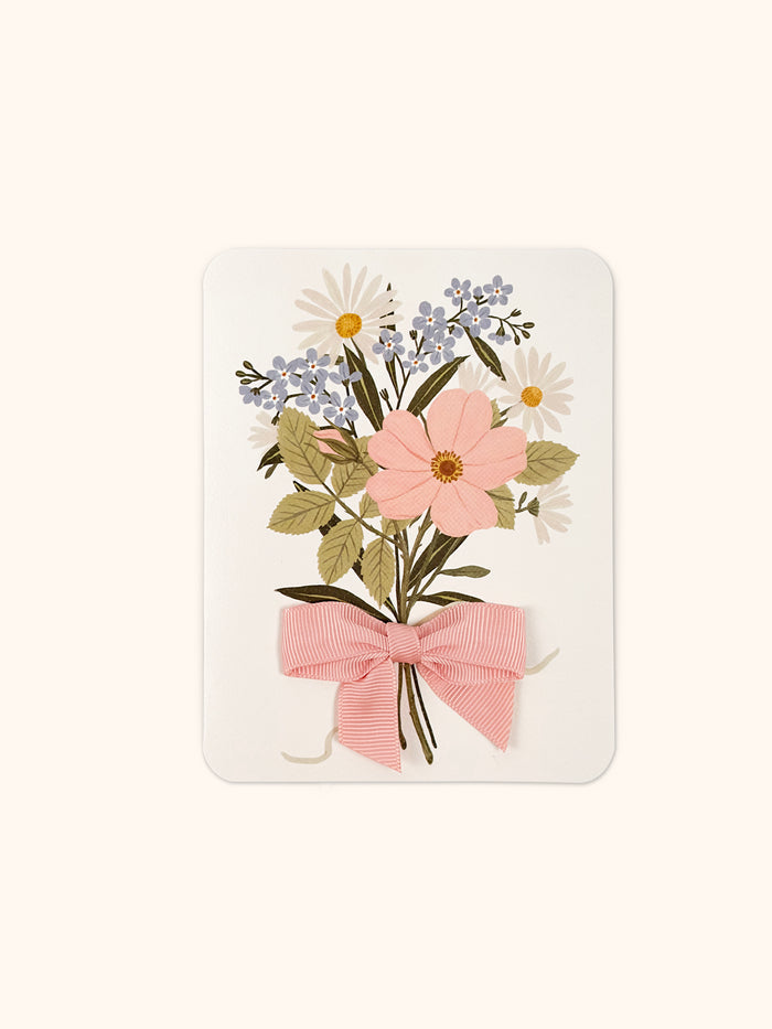 Wildflower Bouquet Bow Note Card Set