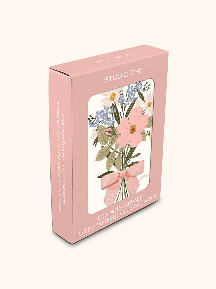 Wildflower Bouquet Bow Note Card Set