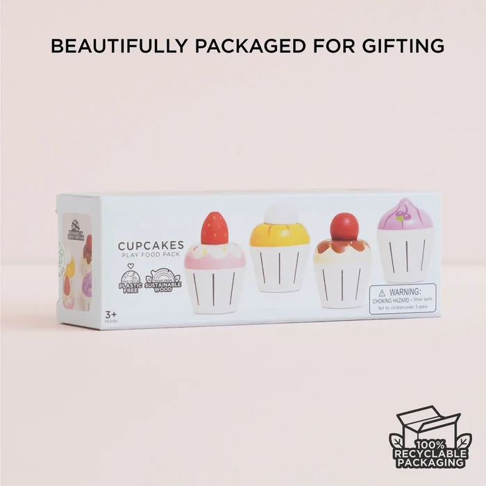 Wooden Cupcake Play Food Set