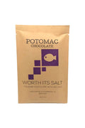 Potomac Chocolate packaging with brown and purple design on a white background