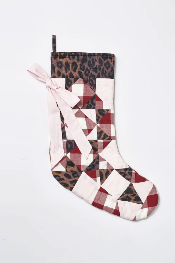 Xmas Stocking (Leopard Patchwork)