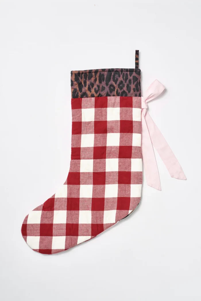 Xmas Stocking (Leopard Patchwork)