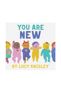 Book cover with colorful babies and text 'You Are New' by Lucy Knisley